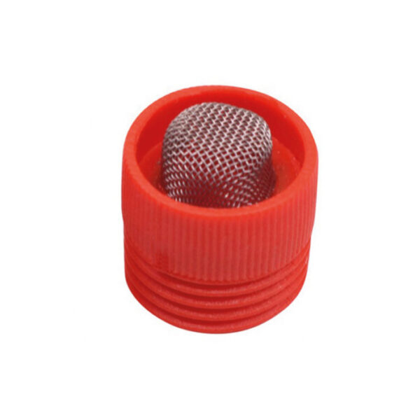 Red filter cap for automatic pig drinker