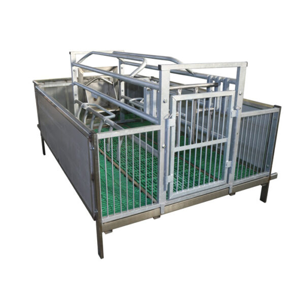 Sow farrowing crate with piglet box